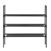 Botník s 3 policami 28x72x70 cm SPRINGOS HA7548 čierny