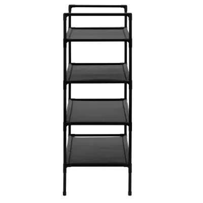 Botník so 4 policami 75x72x28 cm SPRINGOS HA7549 čierny