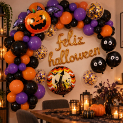 Halloween dekorácia sada 60ks SPRINGOS HA5217 viacfarebná