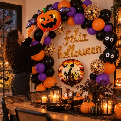 Halloween dekorácia sada 60ks SPRINGOS HA5217 viacfarebná