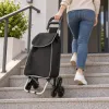 Nákupná taška na kolieskach 30 l SPRINGOS CARRINA HA7482 čierna