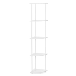 Rohový policový regál 147 cm 5 políc SPRINGOS HA7547 biely