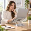 Stojan na notebook nastaviteľný SPRINGOS Lapteq HA4005 strieborný