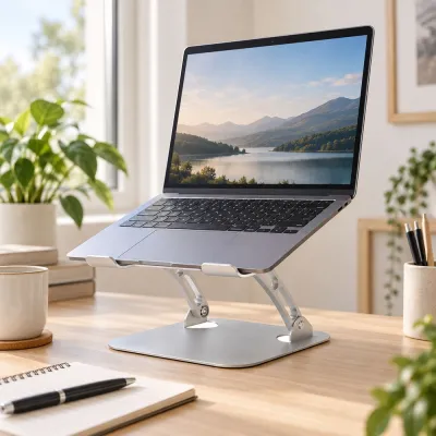 Stojan na notebook nastaviteľný SPRINGOS Lapteq HA4005 strieborný