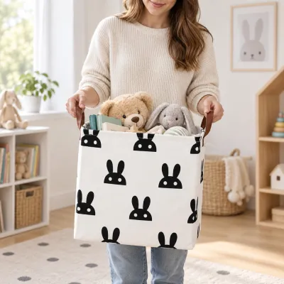 Úložný box 36 l SPRINGOS HA0107 bielo-čierny
