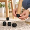 Silikónové krytky na nohy stoličiek 4ks 12–16 mm SPRINGOS HA7255 čierne