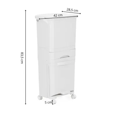 Kôš na triedený odpad 42 l SPRINGOS HA1110 biely