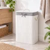 Kôš na bielizeň 72 l bambusový SPRINGOS BAMBOO HA0076 biely