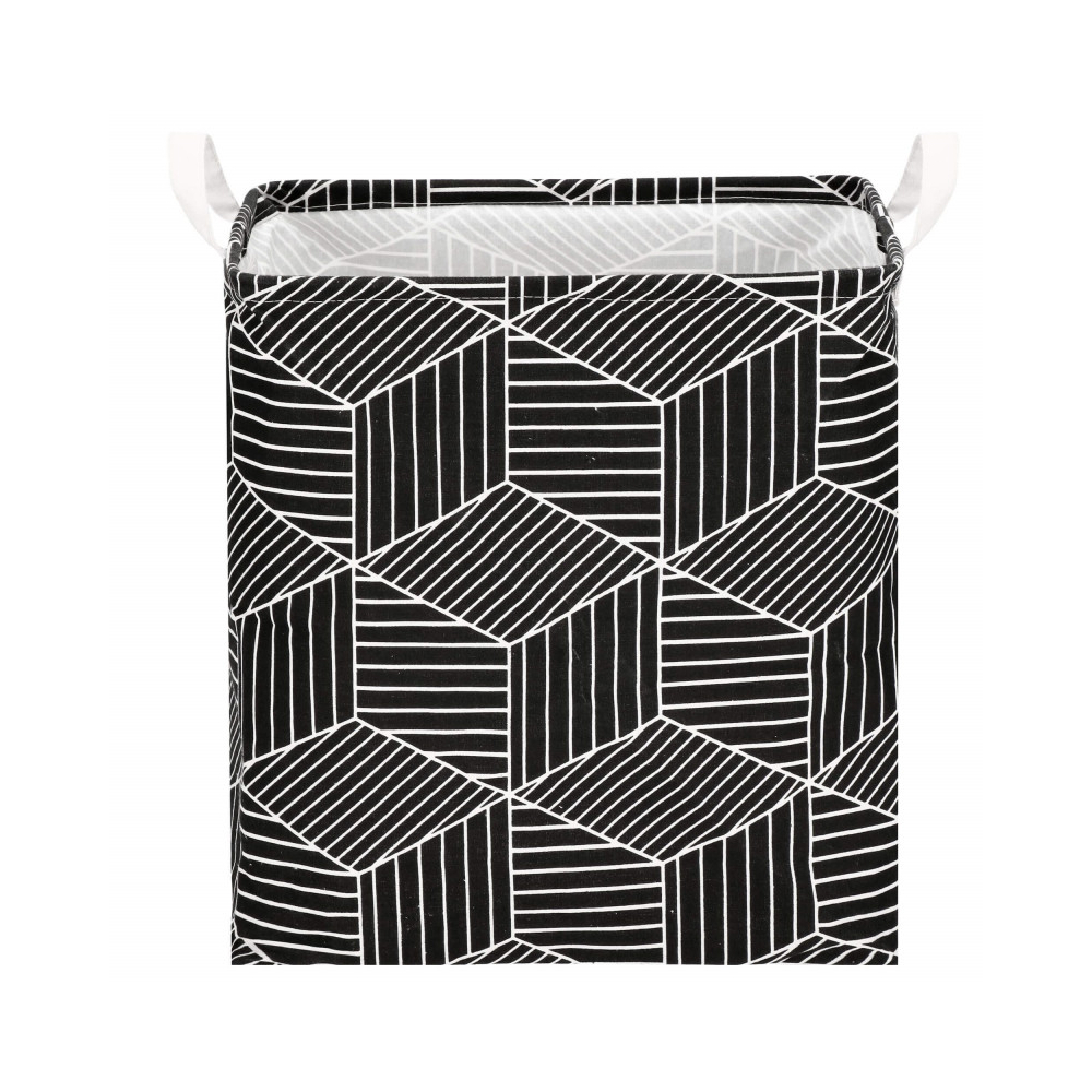 Úložný box 35 l skladací SPRINGOS HA0105 čierno-krémový
