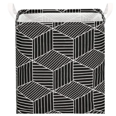 Úložný box 35 l skladací SPRINGOS HA0105 čierno-krémový