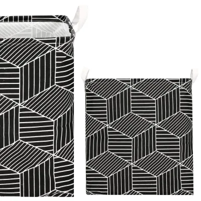 Úložný box 35 l skladací SPRINGOS HA0105 čierno-krémový