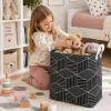Úložný box 35 l skladací SPRINGOS HA0105 čierno-krémový