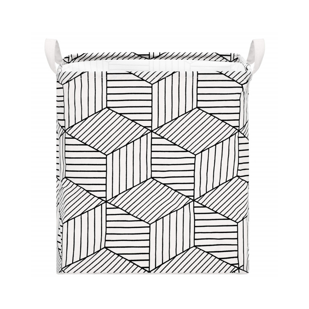 Úložný box 35 l skladací SPRINGOS HA0106 čierno-biely