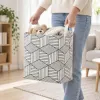 Úložný box 35 l skladací SPRINGOS HA0106 čierno-biely