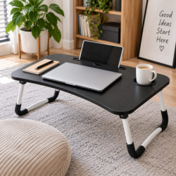 Stolík na notebook skladací 60x40 cm SPRINGOS HA4010 čierny