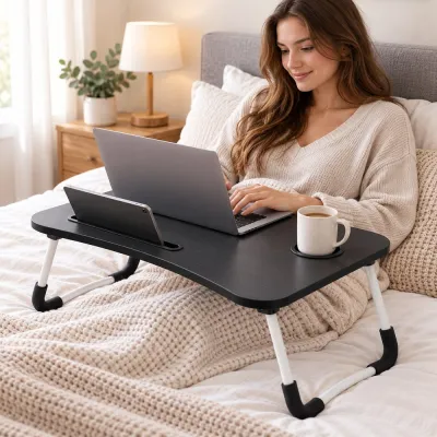Stolík na notebook skladací 60x40 cm SPRINGOS HA4010 čierny