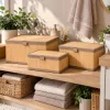 Bambusové úložné boxy 3ks SPRINGOS HA0153 svetlo hnedé