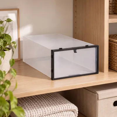 Úložný box na topánky 34x23x13, 5 cm SPRINGOS HA3004 priehľadný