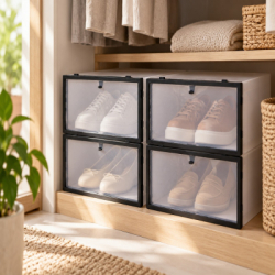 Úložný box na topánky 34x23x13, 5 cm SPRINGOS HA3004 priehľadný