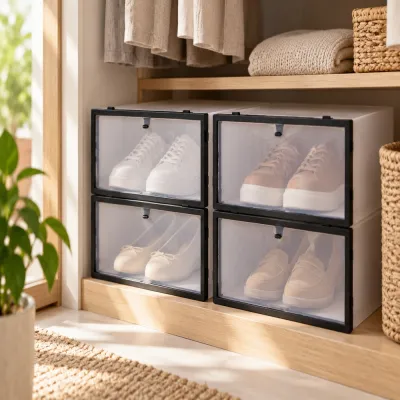 Úložný box na topánky 34x23x13, 5 cm SPRINGOS HA3004 priehľadný