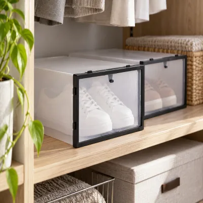 Úložný box na topánky 34x23x13, 5 cm SPRINGOS HA3004 priehľadný