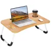 Stolík na notebook 60x40 cm SPRINGOS HA4011 svetlo hnedý