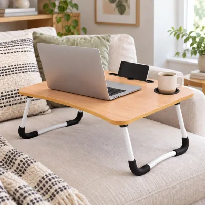 Stolík na notebook 60x40 cm SPRINGOS HA4011 svetlo hnedý