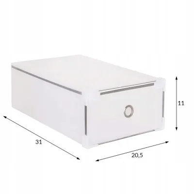 Úložný box na topánky 31x20,5x11 cm SPRINGOS HA3000 priehľadný