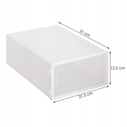 Úložný box na topánky 31x21,5x12,5 cm SPRINGOS HA3007 biely
