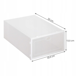 Úložný box na topánky 23,5x33x13,5 cm SPRINGOS HA3008 biely