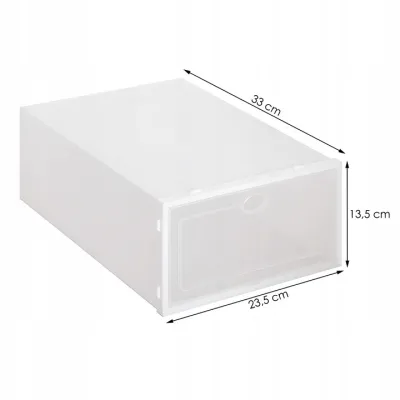 Úložný box na topánky 23,5x33x13,5 cm SPRINGOS HA3008 biely