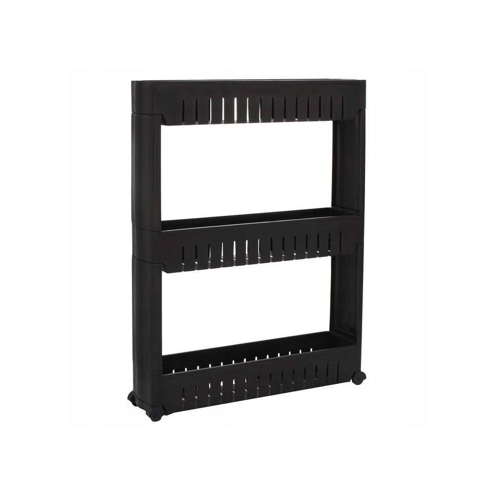 Regál na kolieskach 54x12,5x70 cm 3 polica SPRINGOS HA1016 čierny