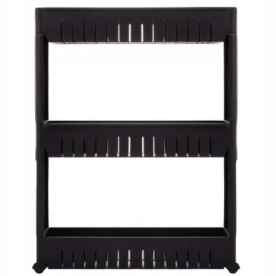 Regál na kolieskach 54x12,5x70 cm 3 polica SPRINGOS HA1016 čierny
