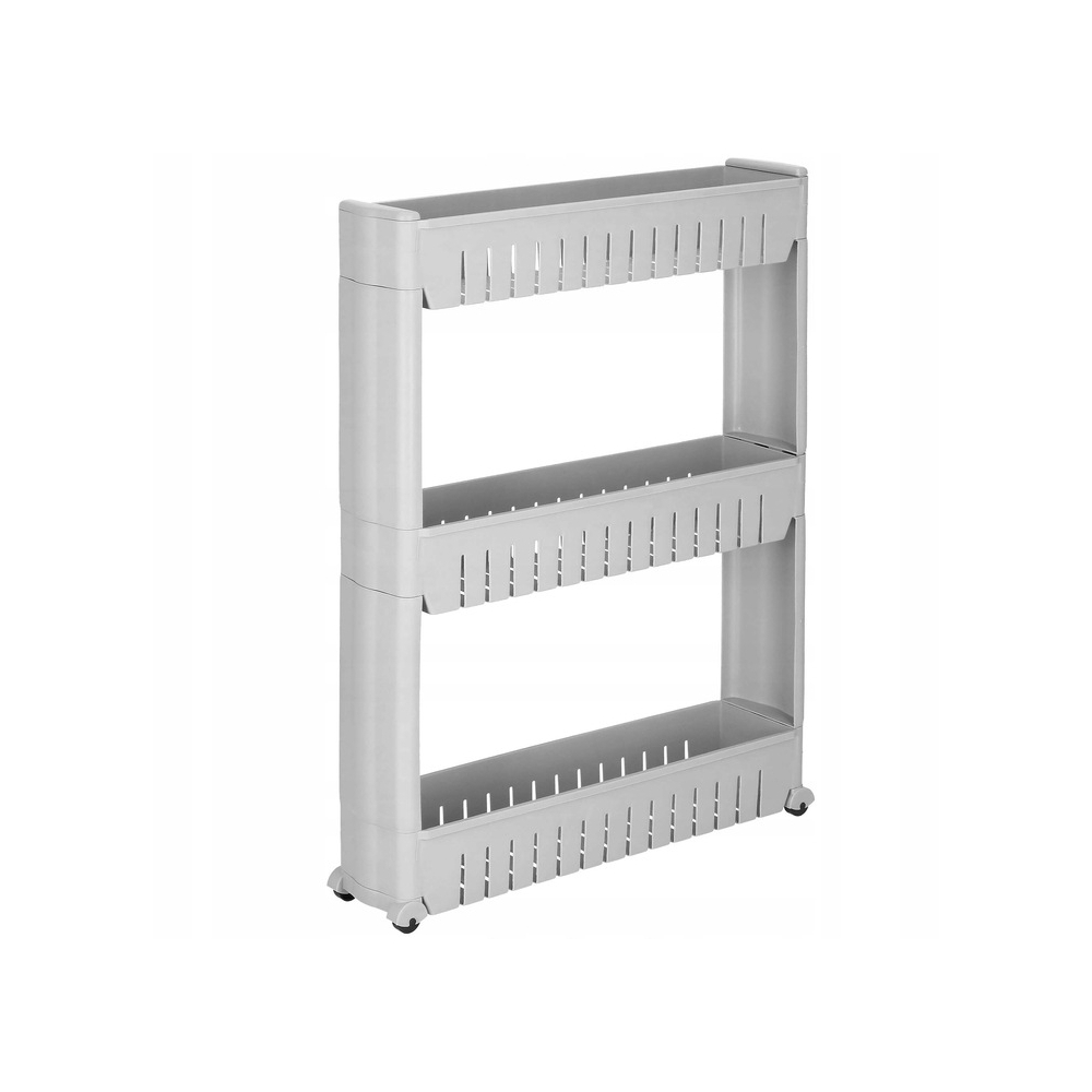 Regál na kolieskach 3 police 54x12,5x70 cm SPRINGOS HA1019 sivý