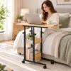 Stolík na notebook 80x40 cm SPRINGOS Lineo HF0060 svetlo hnedý