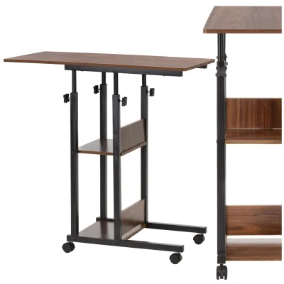 Stolík na notebook 80x40 cm SPRINGOS Lineo HF0061 tmavo hnedý