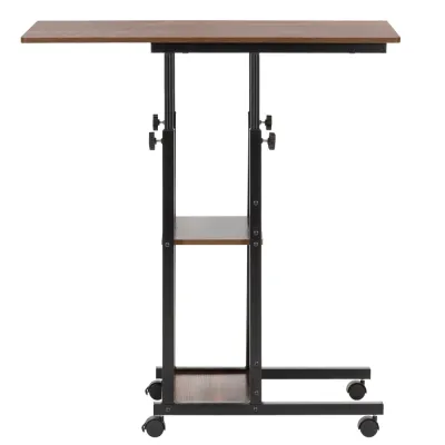 Stolík na notebook 80x40 cm SPRINGOS Lineo HF0061 tmavo hnedý