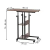 Stolík na notebook 80x40 cm SPRINGOS Lineo HF0061 tmavo hnedý