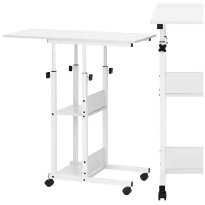 Stolík na notebook 80x40 cm SPRINGOS Lineo HF0059 biely