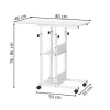 Stolík na notebook 80x40 cm SPRINGOS Lineo HF0059 biely
