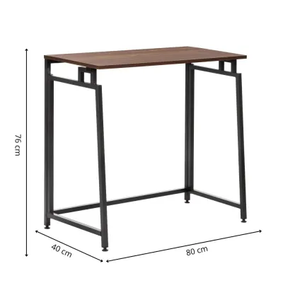 Skladací pracovný stôl 80x40 cm SPRINGOS Flecto tmavo hnedý