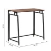 Skladací pracovný stôl 80x40 cm SPRINGOS Flecto tmavo hnedý