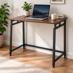 Skladací pracovný stôl 80x40 cm SPRINGOS Flecto tmavo hnedý