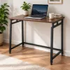Skladací pracovný stôl 80x40 cm SPRINGOS Flecto tmavo hnedý