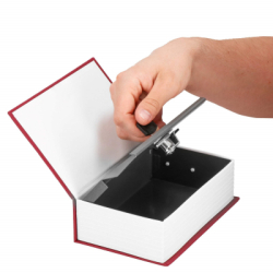 Trezor kniha 18x11, 5x5, 5 cm SPRINGOS HA5044 Safebook S vínový
