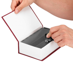 Trezor kniha 18x11, 5x5, 5 cm SPRINGOS HA5044 Safebook S vínový