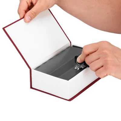 Trezor kniha 18x11, 5x5, 5 cm SPRINGOS HA5044 Safebook S vínový