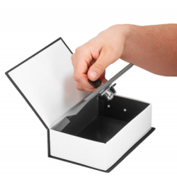 Trezor kniha 24x16x5, 5 cm SPRINGOS HA5046 Safebook M čierny