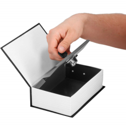 Trezor kniha 24x16x5, 5 cm SPRINGOS HA5046 Safebook M čierny
