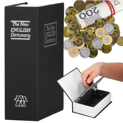 Trezor kniha 24x16x5, 5 cm SPRINGOS HA5046 Safebook M čierny